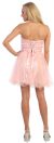 Strapless Bejeweled Waist Short Tulle Graduation Party Dress back
